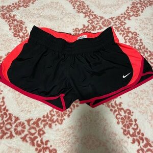 Nike Women's Black and Red Running Shorts